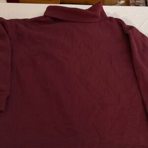Lands' End Burgundy Cowl Neck Sweater